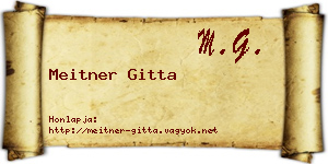 Meitner Gitta névjegykártya